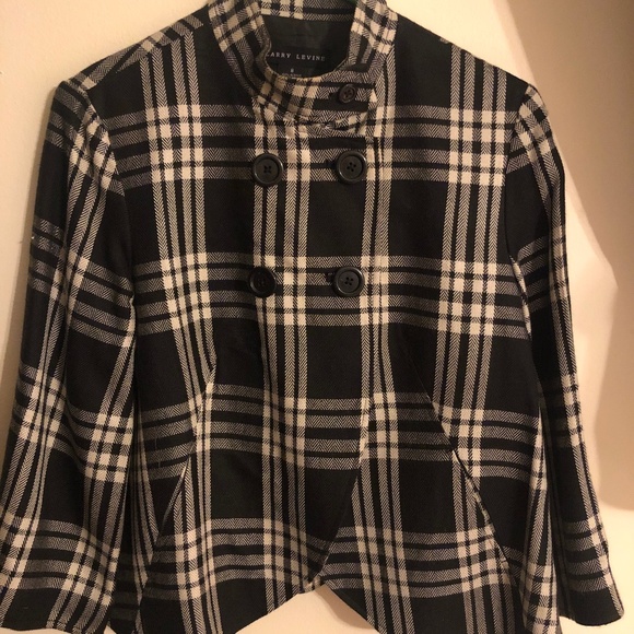 Womens Plaid double button flare jacket - Picture 1 of 3
